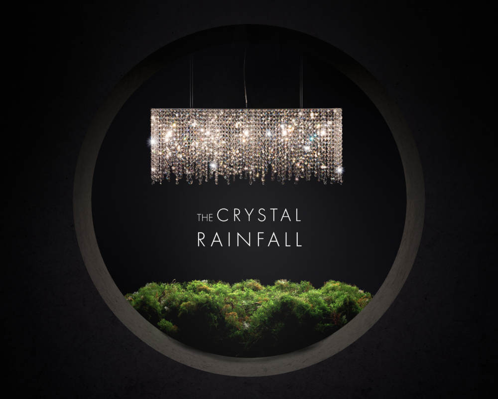 Linea crystal chandelier rainfall