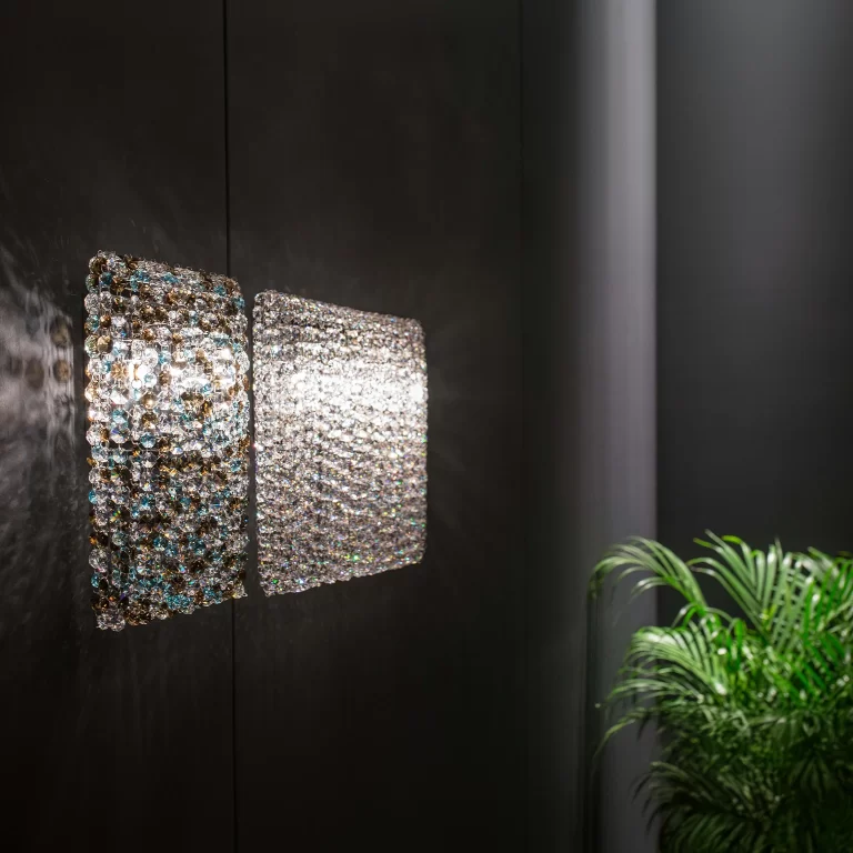 silk manooi crystal wall lamp