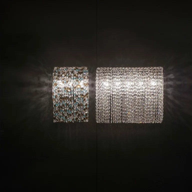 silk manooi crystal wall lamp