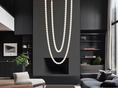 Onyx lighting in a living room